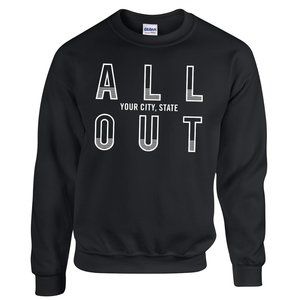 OrangeTheory ALL OUT black sweatshirt custom